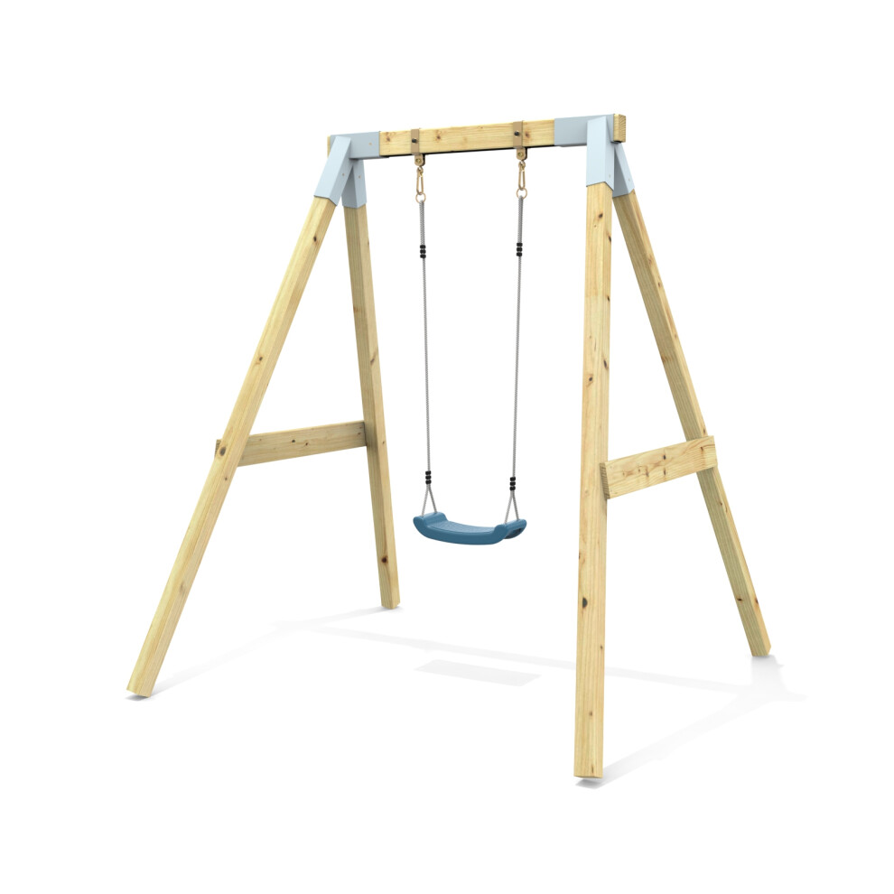 Rebo Premium Single Garden Swing For Kids - Navy Blue