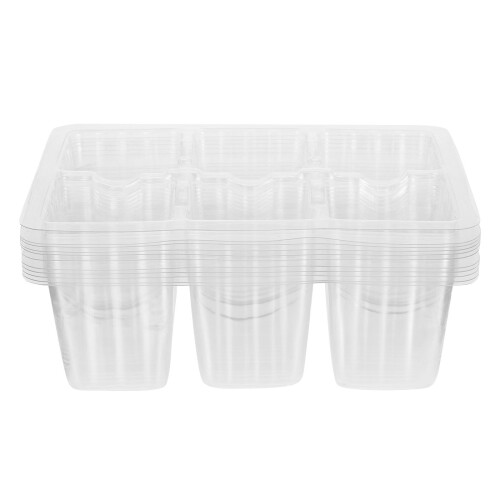 10 Zes- Transparante Plastic Kweekpot Voor Thuis 1