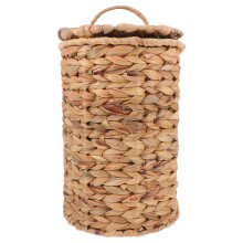 Handgeflechteter Naturrattan Mülleimer Mit Deckel Für Wohnräume