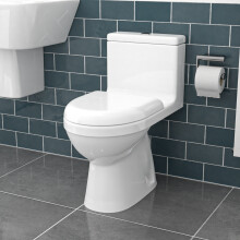 Nes Home Modern White Close Coupled Toilet One Piece With Seat & Cistern