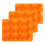 3Stk 9- Silikon Eiswürfelform Kuchenform DIY Eismacher Orange 8