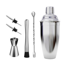 6Stk 750Ml Bar Edelstahl Cocktailshaker Drink Zubereitungswerkzeuge