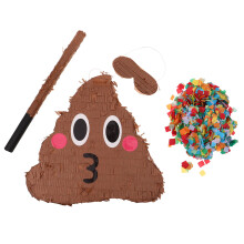 De Piñata Caca Con Palo, Máscara, Y Decoración