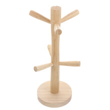 1 holzbecherregal, schmuck- und wasserflaschen-aufbewahrung
