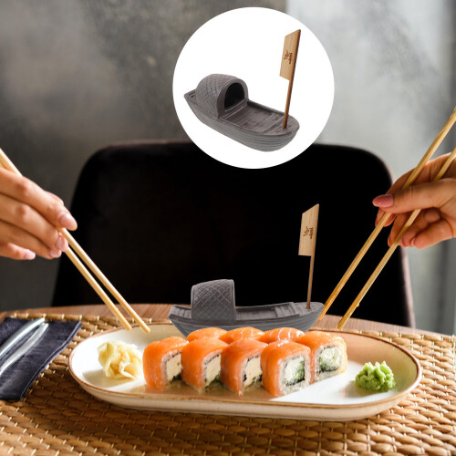 Japanische Sashimi Schale Simuliertes Mini Boot Sushi Teller 2