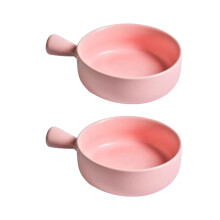 4 Runde Keramik Backplatte Mit Griff Für Bäckerei Pink