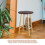 Asiento Redondo Madera Para De Bar Ergonómico 9