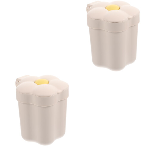 2Stk Tischmülleimer Blumenförmiger Abfalleimer Kleiner 2