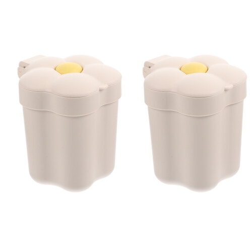 2Stk Tischmülleimer Blumenförmiger Abfalleimer Kleiner 1