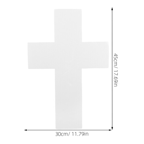 White Foam Cross Model for Crafting Religious Celebrations 1