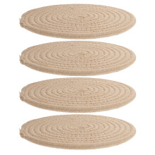 16Pcs Woven Cotton Round Table Mats Pot Holder Heat-Resistant Coasters
