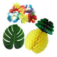 76- . künstl. tropische Blätter , , Monstera, Hibiskus, Ananas