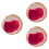 3Pcs Polished Stone Agate Coaster Set For Dining Table Cup Insulation 8