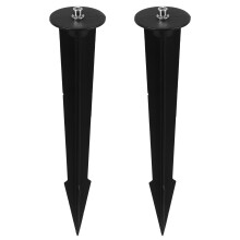 Ground Stakes Die Casting Aluminum 2pcs 10.41x2.04x2.04in