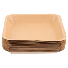 25Pcs Disposable Kraft Paper Food Plates Thickened For Fried Chicken