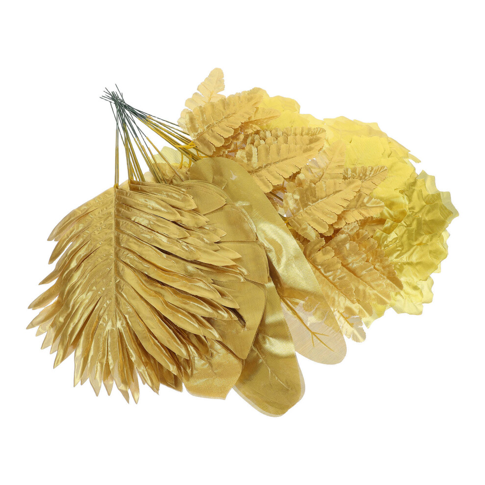 75 Pcs Artificial Palm Leaves Faux Monstera Jungle Party Decor-image-OPC-PKVGRNG-NEW