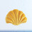 1pc Shell Shape Plush Pillow Cushion for Home Office Car Use Yellow 3