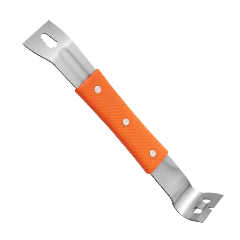 Multifunctional Nail Extractor, Stainless Steel, Orange, For Carpentry Construction Automotive 9354506056391