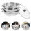 1 Set 3-Tier Stainless Steel Steaming Pot Cookware 3