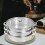 1 Set 3-Tier Stainless Steel Steaming Pot Cookware 8