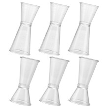 6Pcs Double Jigger Measure Cup For Bar Party Wine Cocktail Spirit