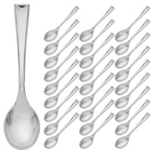 50Pcs Silver Mini Spoon For Desserts Appetizers Parties Weddings