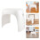 1Pc Plastic Stool Lightweight Portable Footstool For Kids (White) 7