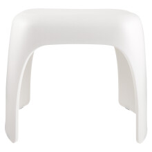 1Pc Plastic Stool Lightweight Portable Footstool For Kids (White)