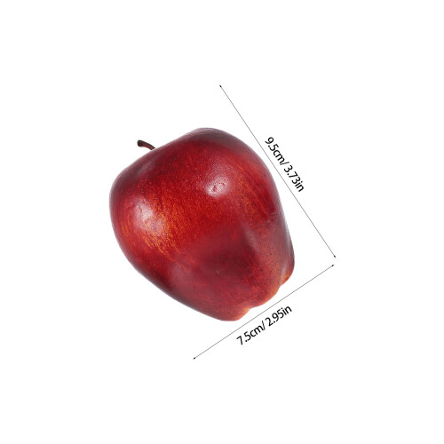 5Pcs Realistic Dark Red Foam Apples Simulation Fruit Decor Set 1