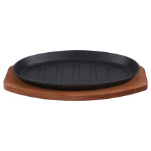 Piastra Sfumata 30 Cm In Ghisa Con Base In Per Bistecche