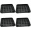 4Pcs Plastic Pool Table Ball Tray Black Secure Billiard Storage Tray 7