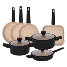 Casamema Black 10 Pcs Carbon Steel Cookware Set
