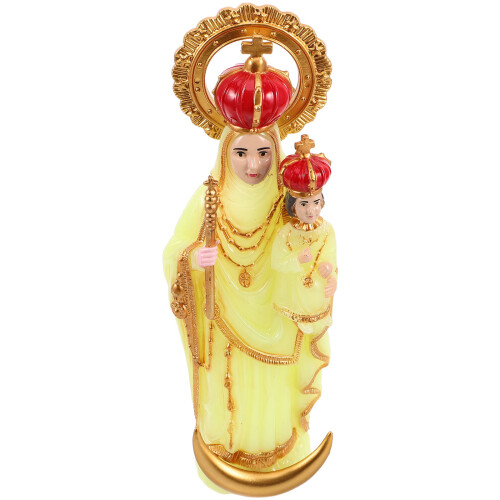 3 Unidades Estátua Da Virgem Com Bebê Plástico Para Decoração 2