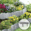50pc STONE SLAB PLASTIC GARDEN BORDER EDGING PATH BED GRASS LAWN 7