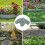 50pc STONE SLAB PLASTIC GARDEN BORDER EDGING PATH BED GRASS LAWN 8