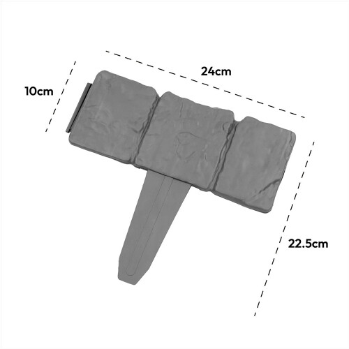 50pc STONE SLAB PLASTIC GARDEN BORDER EDGING PATH BED GRASS LAWN 2
