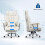 （White） Ergonomic High Back Leather Office Chair 4