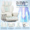 （White） Ergonomic High Back Leather Office Chair 8