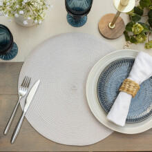 d-c-fix Stone 37cm Round Weave Placemats Set of 4