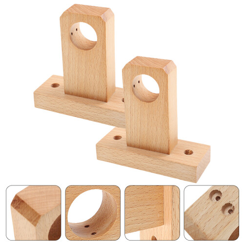 2 holz gardinenstangenhalterungen, robuste halter 2