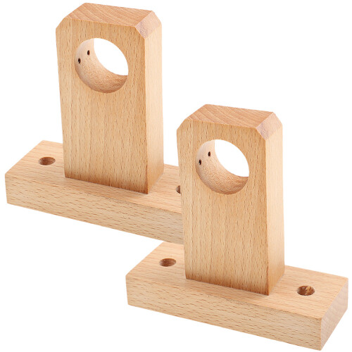 2 holz gardinenstangenhalterungen, robuste halter 1