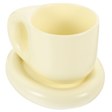 1 Set Keramik Kaffeetasse Mit Dickem Unterteller