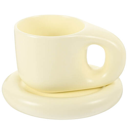 1 Set Keramik Kaffeetasse Mit Dickem Unterteller 1