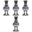 4Stk Halloween Ornament Garten Harz 5