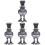 4Stk Halloween Ornament Garten Harz 4