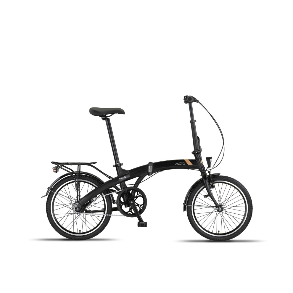 PACTO Five N7 - Folding Bike - 7 Shimano Nexus hub gears - V-brake + Coaster brake - Black-image-OPC-PKVHGXS-NEW