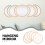 5Pcs Phase Wall Mirror Wooden Frame Acrylic Bedroom Decor 9