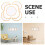5Pcs Phase Wall Mirror Wooden Frame Acrylic Bedroom Decor 10
