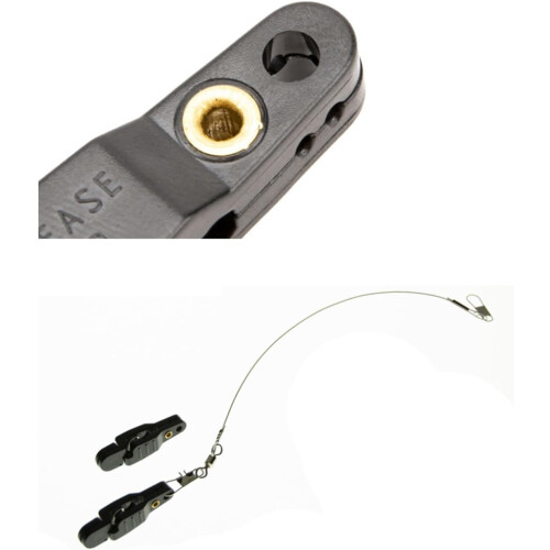 Fishing Line Clamps With Wire Rope Release Adjustable Tension Downrigger Outriggers Clip Black 1