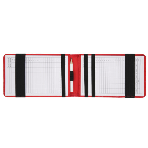 Golf Scorecard Halter PU Leder Scoring Buch Golf 2